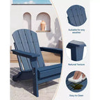 Chaise de patio extérieure, capacité de 172 kg, assise confortable, pliable, pour terrasse, pelouse, jardin