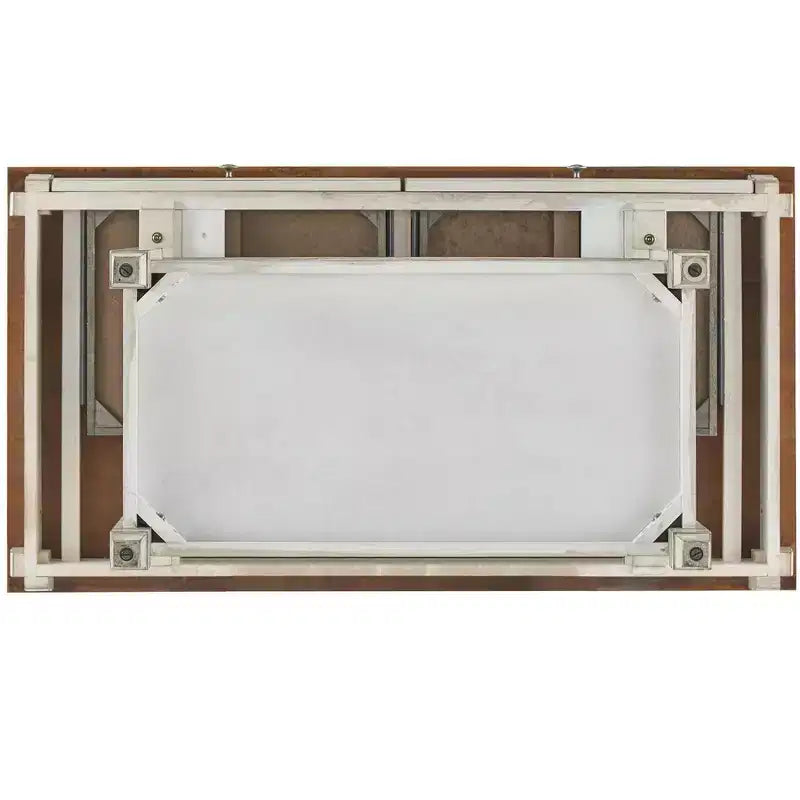 Îlot de cuisine bicolore Keyla avec plateau en chêne - iNSPIRE Q