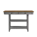 Keyla Two-Tone Kitchen Island With Oak Top - iNSPIRE Q