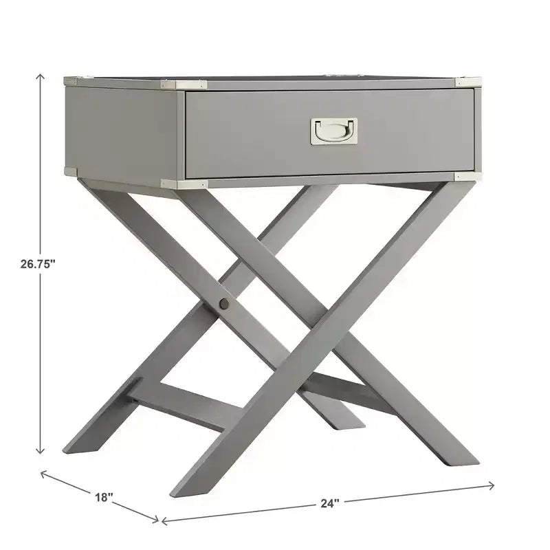 Table de chevet de campagne en bois Borden X-Base - iNSPIRE Q