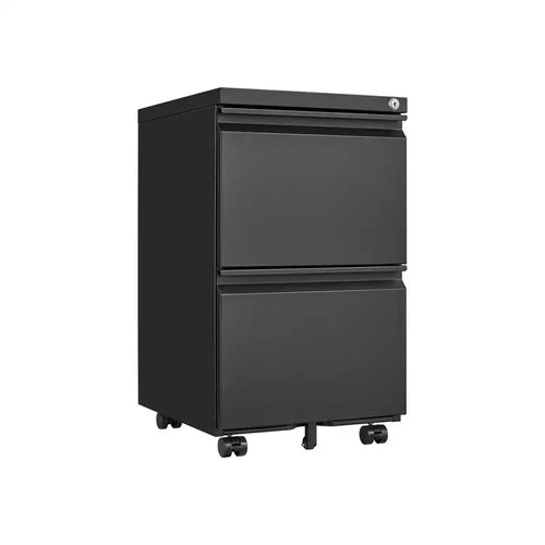 2 Drawers Lock Metal Vertical Office File Cabient With Wheels Mobile