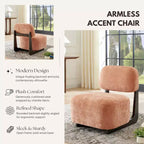 Fauteuils d'appoint GDFStudio Durab modernes en bois d'acacia et chenille