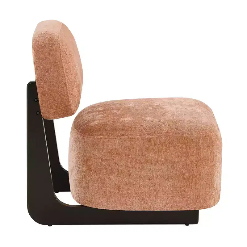 Fauteuils d'appoint GDFStudio Durab modernes en bois d'acacia et chenille