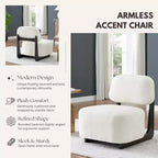 Fauteuils d'appoint GDFStudio Durab modernes en bois d'acacia et chenille