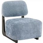 Fauteuils d'appoint GDFStudio Durab modernes en bois d'acacia et chenille
