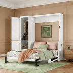 Lit escamotable Queen Luxystar avec armoire et bureau