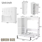 Lit escamotable Queen Luxystar avec armoire et bureau