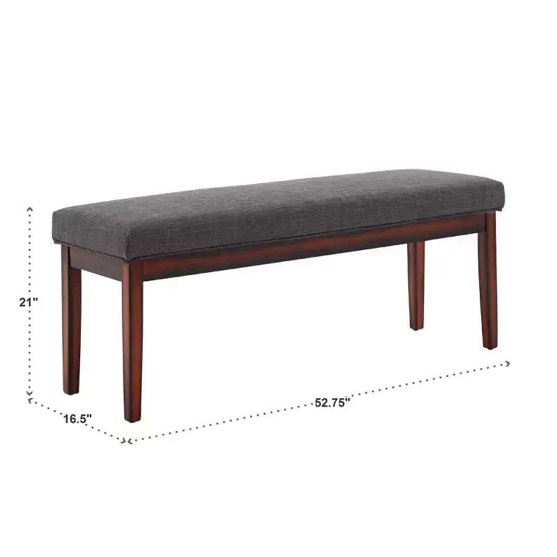 Banc rembourré fini espresso Quinby - iNSPIRE Q