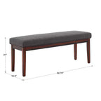 Banc rembourré fini espresso Quinby - iNSPIRE Q