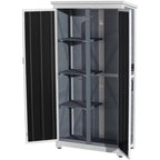 GDLF Armoire de rangement extérieure Bois et métal Abri de jardin pour outils Étanche Robuste 66 H