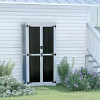 GDLF Armoire de rangement extérieure Bois et métal Abri de jardin pour outils Étanche Robuste 66 H