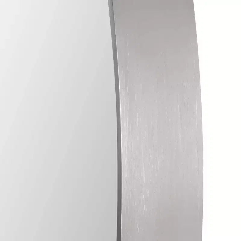 Miroir mural décoratif ovale Uttermost, cadre en acier nickel brossé plaqué, moderne, 50,8 cm de large, pour salle de bain, chambre et salon