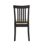 Chaises de salle à manger Kensington Mission à dossier en bois noir et microfibre beige (lot de 2) - Noir/Beige - iNSPIREQ