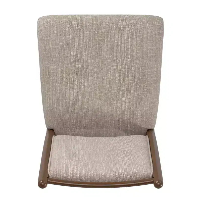 Chaise de salle à manger Fuske en tissu beige et bois (lot de 2) - iNSPIREQ