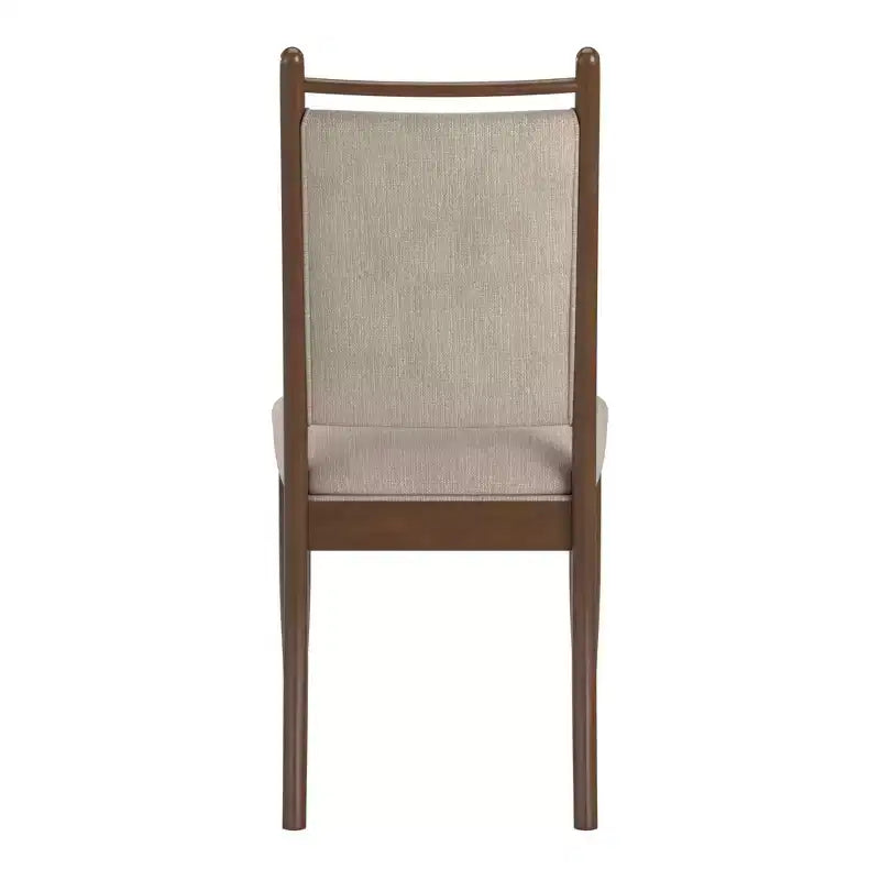 Chaise de salle à manger Fuske en tissu beige et bois (lot de 2) - iNSPIREQ