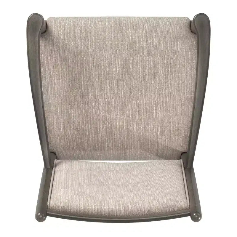 Fauteuil Fuske en tissu beige et bois (lot de 2) - iNSPIREQ