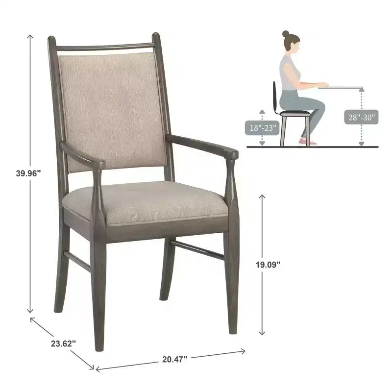 Fauteuil Fuske en tissu beige et bois (lot de 2) - iNSPIREQ