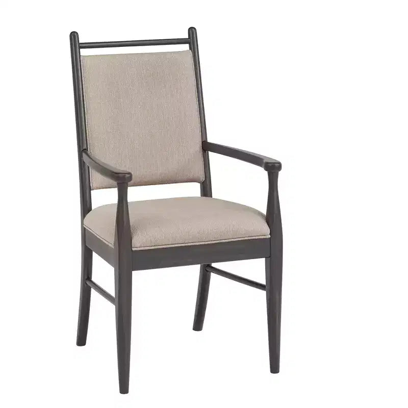 Fauteuil Fuske en tissu beige et bois (lot de 2) - iNSPIREQ