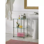 HomeStock Rectangle Plateau en verre Table d'appoint 1 pièce