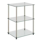HomeStock Rectangle Plateau en verre Table d'appoint 1 pièce