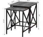Table d'appoint rectangulaire en métal HomeStock 1 pièce