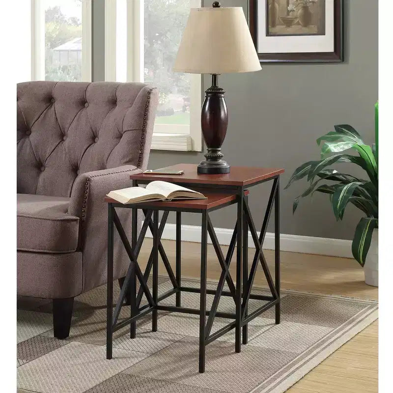 Table d'appoint rectangulaire en métal HomeStock 1 pièce