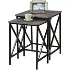 Table d'appoint rectangulaire en métal HomeStock 1 pièce