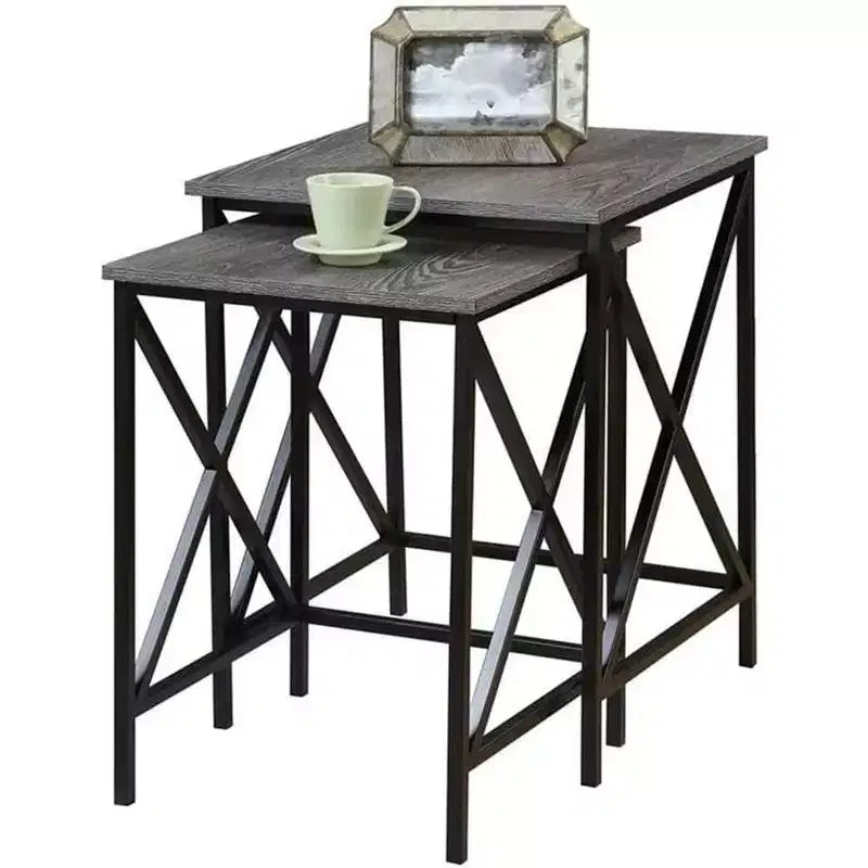 Table d'appoint rectangulaire en métal HomeStock 1 pièce