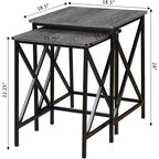 Table d'appoint rectangulaire en métal HomeStock 1 pièce