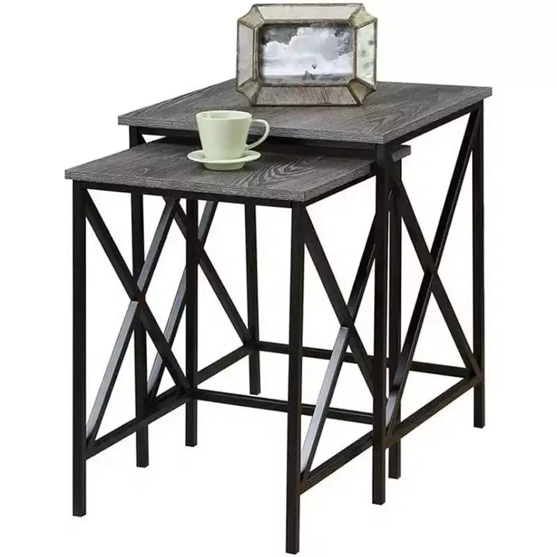 Table d'appoint rectangulaire en métal HomeStock 1 pièce