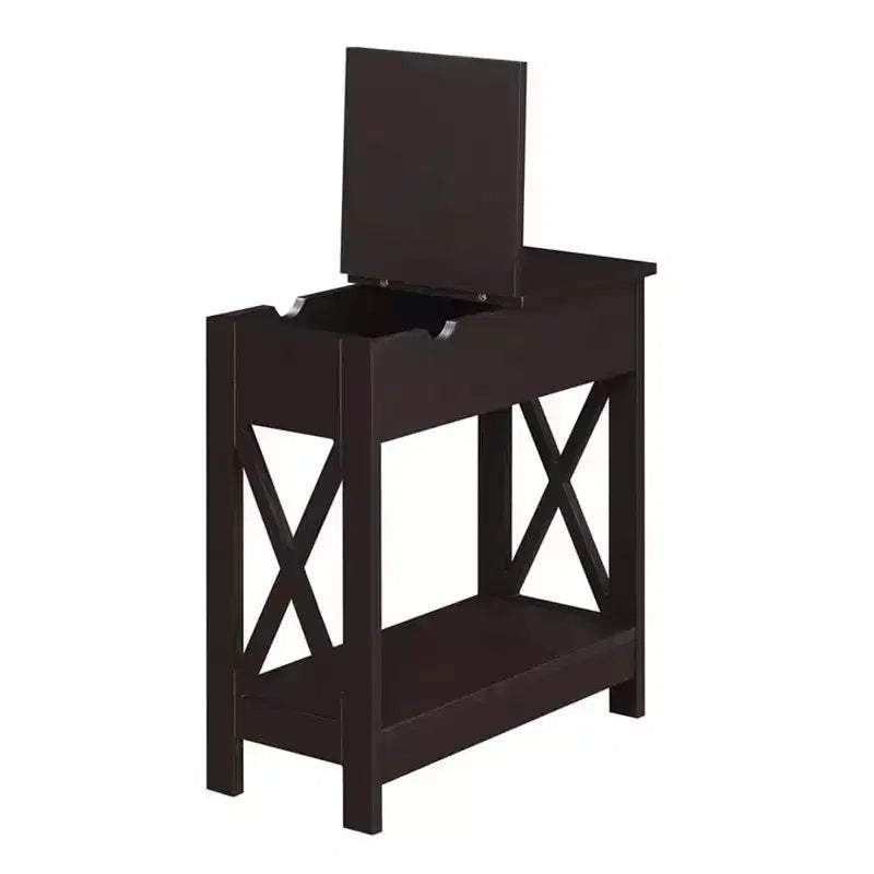 HomeStock Table d'appoint rectangulaire en bois 1 pièce