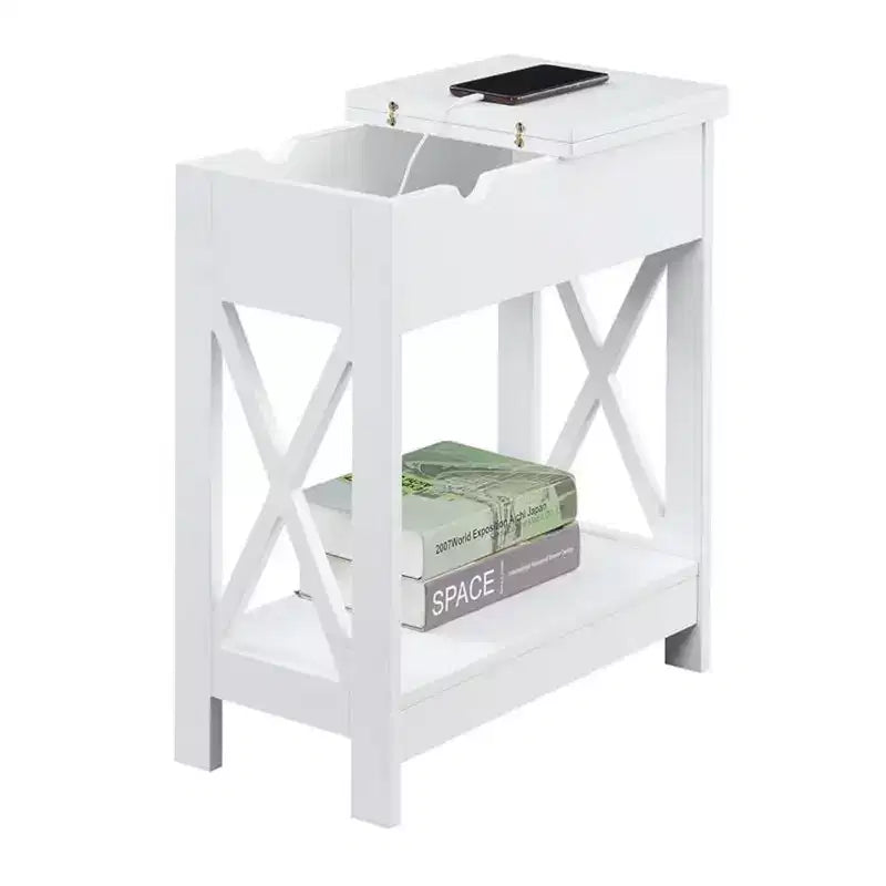 HomeStock Table d'appoint rectangulaire en bois 1 pièce