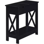 HomeStock Table d'appoint rectangulaire en bois 1 pièce