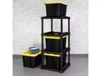 Étagère de rangement verticale 4 niveaux Sterilite pour garage ou sous-sol, noire