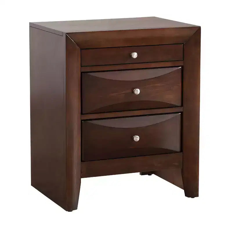 Table de chevet rectangulaire en bois de cerisier HomeStock pour salon et chambre à coucher