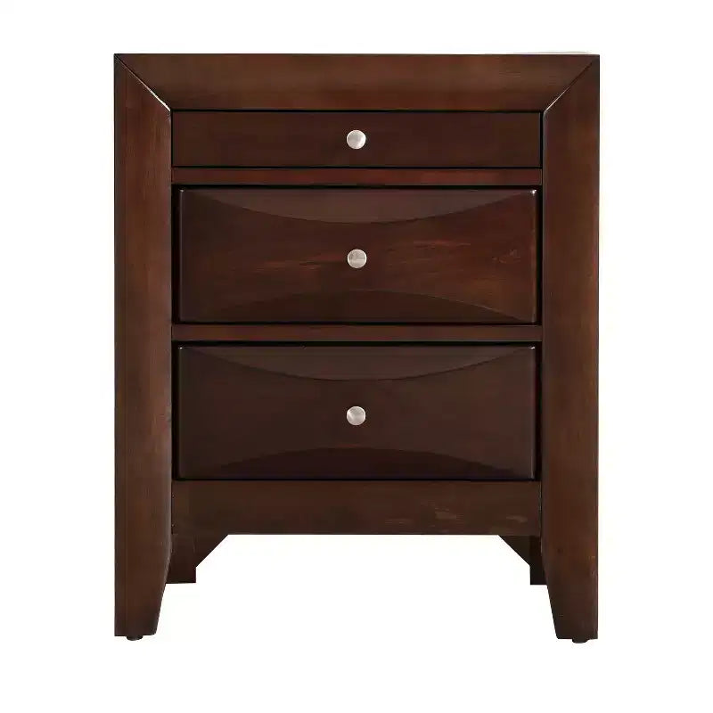 Table de chevet rectangulaire en bois de cerisier HomeStock pour salon et chambre à coucher