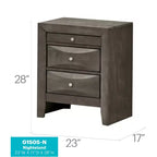 Table de chevet rectangulaire en bois de cerisier HomeStock pour salon et chambre à coucher