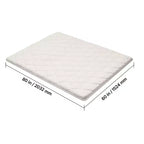 Tapis Tatami Japonais VEVOR, Matelas Tatami Japonais Pliable Grand Lit, Matelas Futon avec Sac de Rangement, Tapis de Sol 9 Couches, 203 x 152 x 6,3 cm, Blanc
