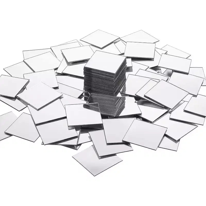 Home Collection 200Pcs Mini Square Mirror Tiles 1Inch