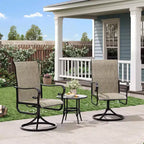 Chaise pivotante de patio extérieur, textilène respirant tout temps, cadre basculant en métal, pour jardin, pelouse, arrière-cour