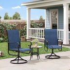 Chaise pivotante de patio extérieur, textilène respirant tout temps, cadre basculant en métal, pour jardin, pelouse, arrière-cour