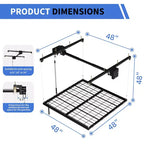 Support de rangement de garage suspendu 120x120 cm, capacité de 158 kg, levage manuel par manivelle, acier au carbone réglable Choisir la couleur (blanc, noir)
