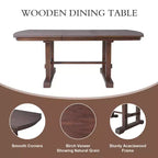 Ensemble de salle à manger GDFStudio Cooper 6 pièces, table de salle à manger extensible en bois de 152 à 198 cm avec rallonge amovible