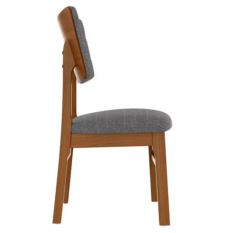 GDFStudio Peterson Chaises de salle à manger rembourrées (lot de 4) avec cadre robuste en bois d'hévéa