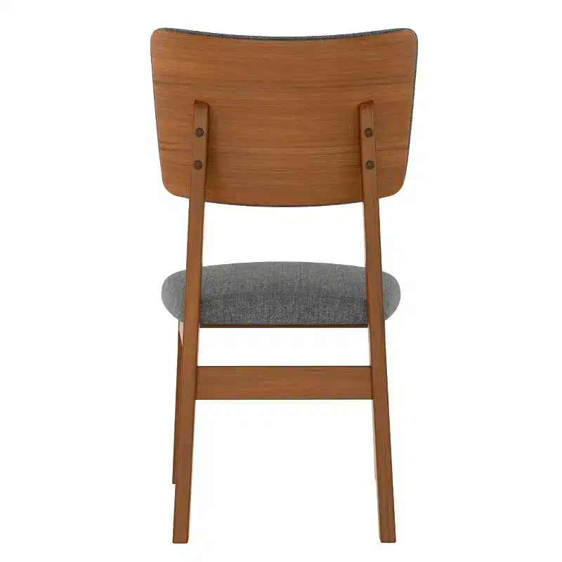 GDFStudio Peterson Chaises de salle à manger rembourrées (lot de 4) avec cadre robuste en bois d'hévéa