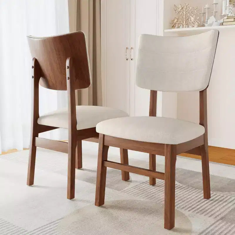 GDFStudio Peterson Chaises de salle à manger rembourrées (lot de 4) avec cadre robuste en bois d'hévéa