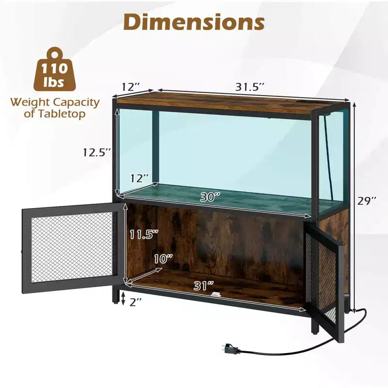 Meuble bar à café Costway avec lumières LED, buffet industriel avec station de charge