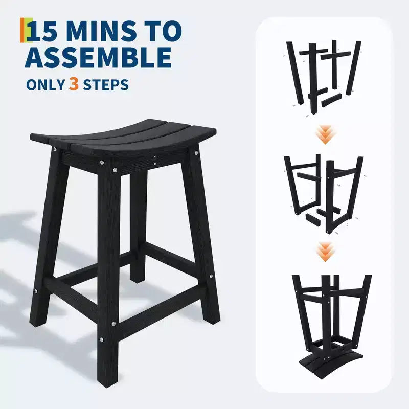 Tabourets de bar d'extérieur résistants aux intempéries, Repose-pieds intégré, Chaises de bar hautes durables, pour la maison, le salon