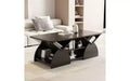 Table basse rectangulaire avec étagères ouvertes et cadre en bois composite, table de rangement facile à assembler pour le salon ou le bureau à domicile