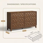 Commode Ora Maison à 6 tiroirs pour chambre à coucher, Grand coffre de rangement, Plateau résistant aux rayures, Bords biseautés, Dispositif anti-basculement inclus